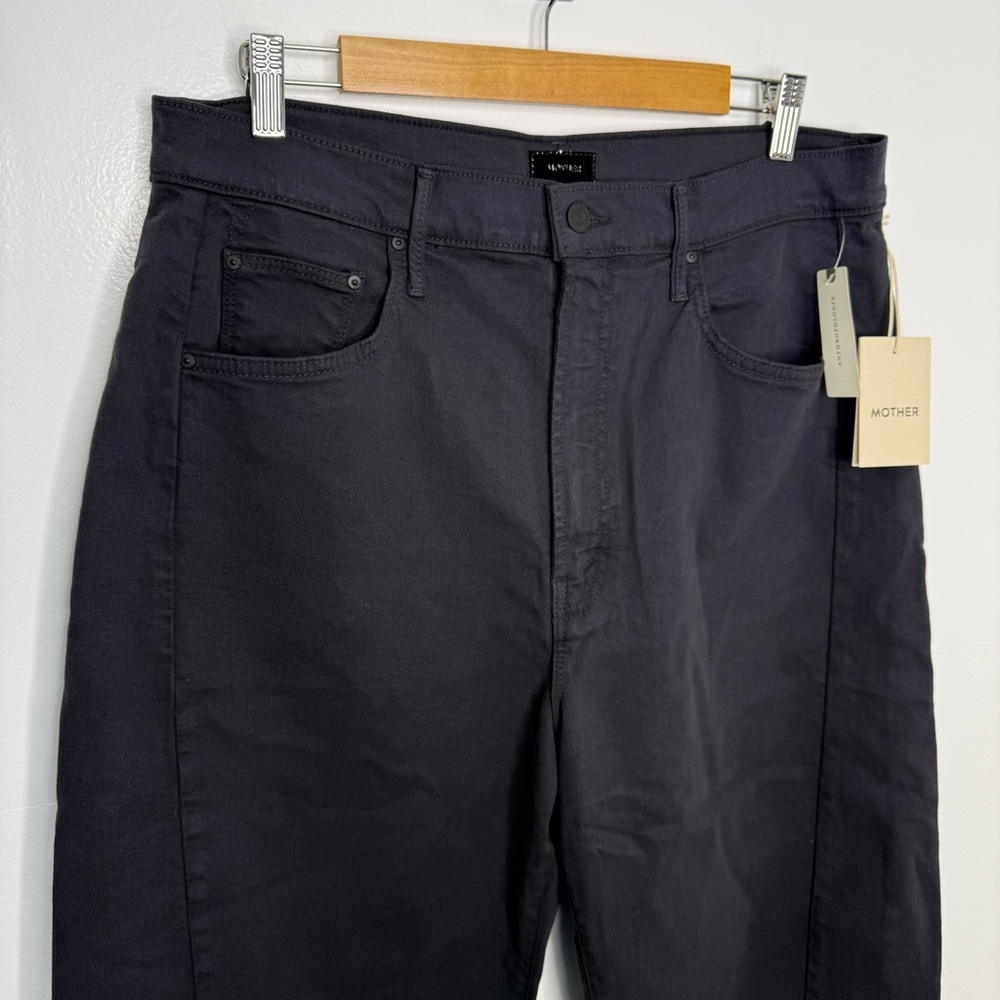 MOTHER NWT The Half Pipe Flood Black Barrel Jeans - Picture 4 of 11